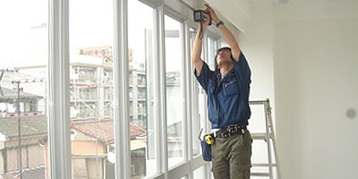 カーテンレール設置作業例